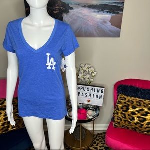 LA Dodgers V Neck Tee
